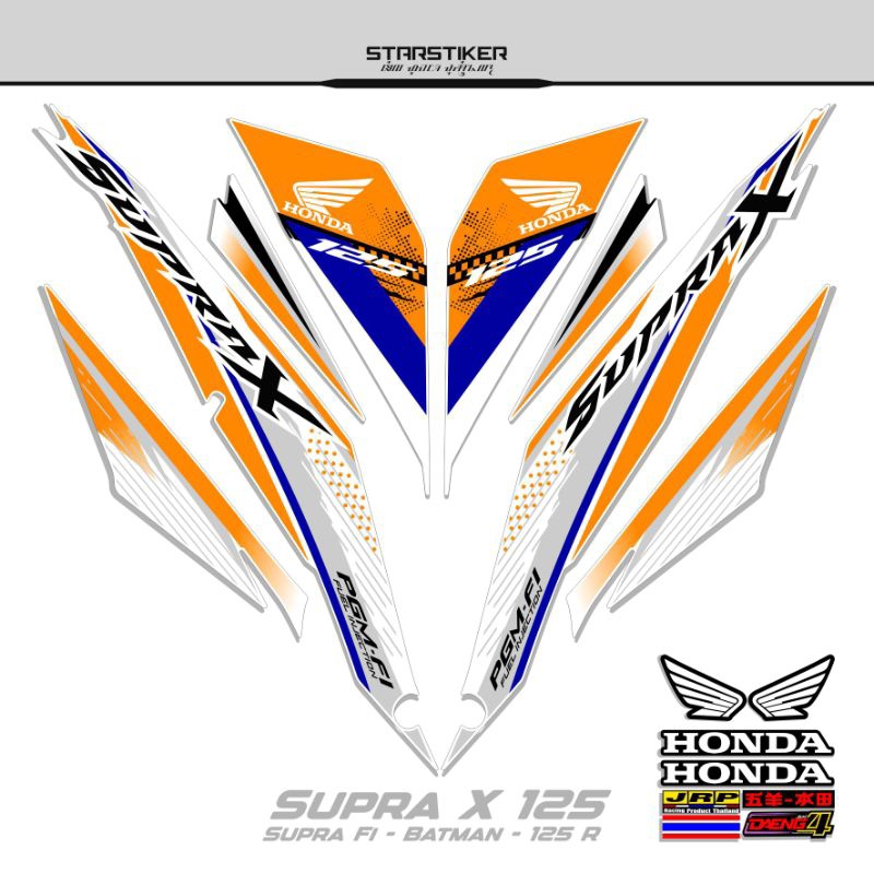 6/Striping Supra X 125 R/Stiker Supra X 125 Fi/Sticker/Supra-x 125 R/Wave 125 R/Stiping/List/Polet/2