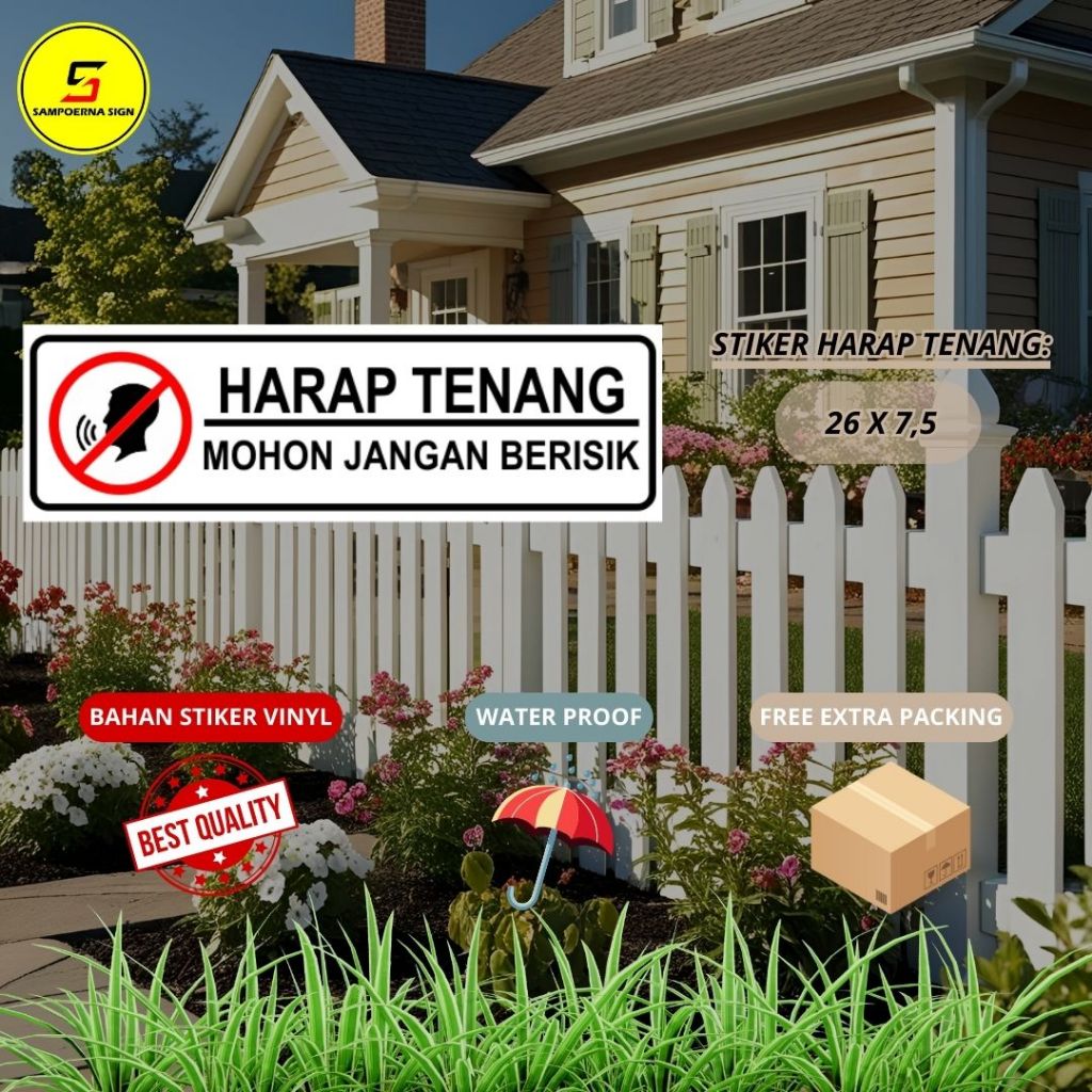 

stiker Harap Tenang Jangan Berisik / sticker keep silence