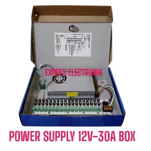 PSU Power Supply CCTV Box 12V 30A - PSU BOX 30A