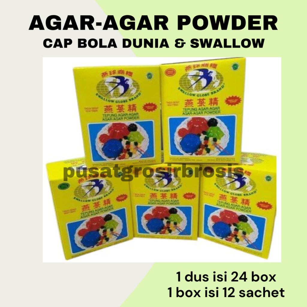 

Agar Agar Walet Swallow / Cap Bola Dunia 1 Sachet