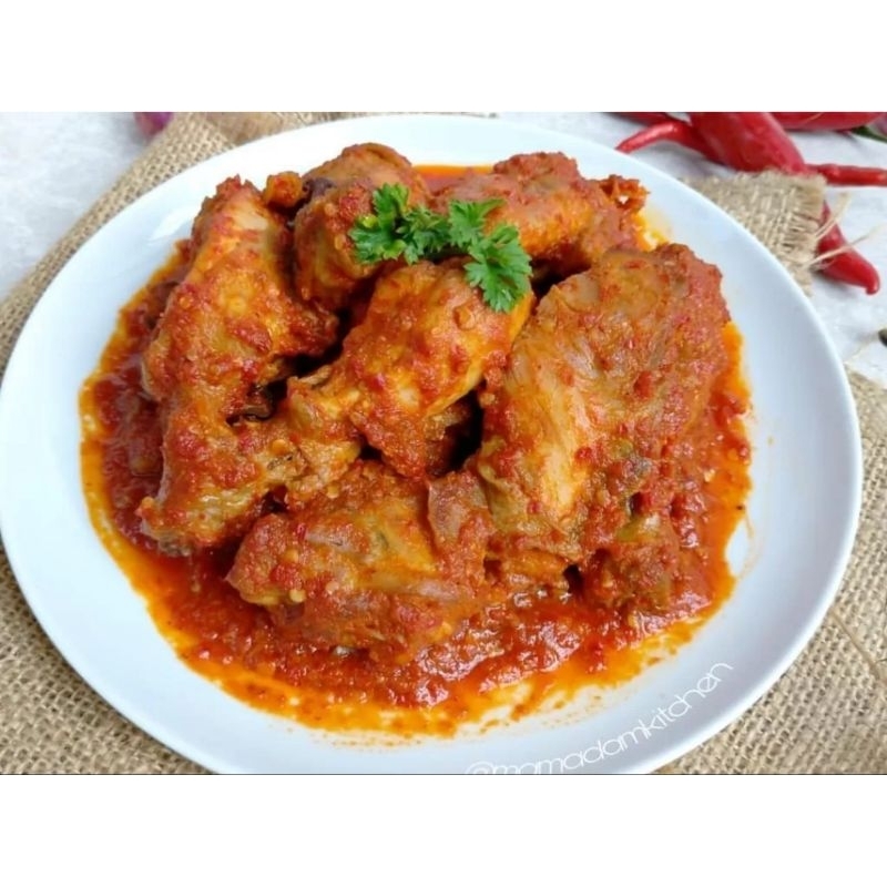 

ayam bumbu merah siap makan meal prep Frozen food ayam masak bumbu merah siap makan catering lauk siap makan