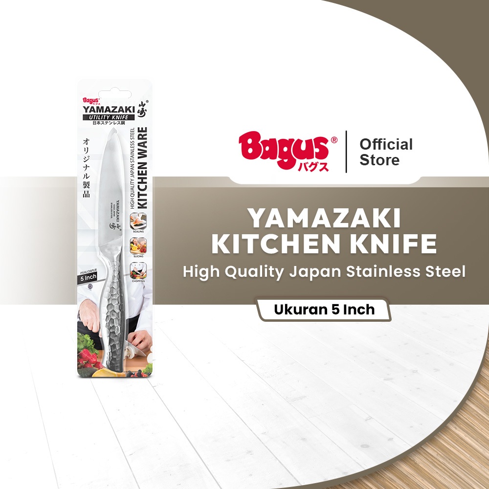 Bagus Yamazaki Pisau Dapur Multifungsi Stainless Steel Japan Utility Knife 5 inch