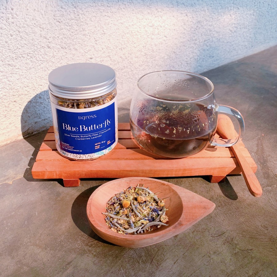 

Blue Butterfly Tea / White Tea Blend / Tigress sachet dan tea bags
