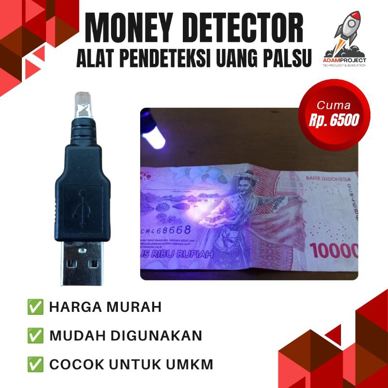 Money Detector Alat Pendeteksi Uang Palsu USB 5V Termurah Cocok Untuk UMKM