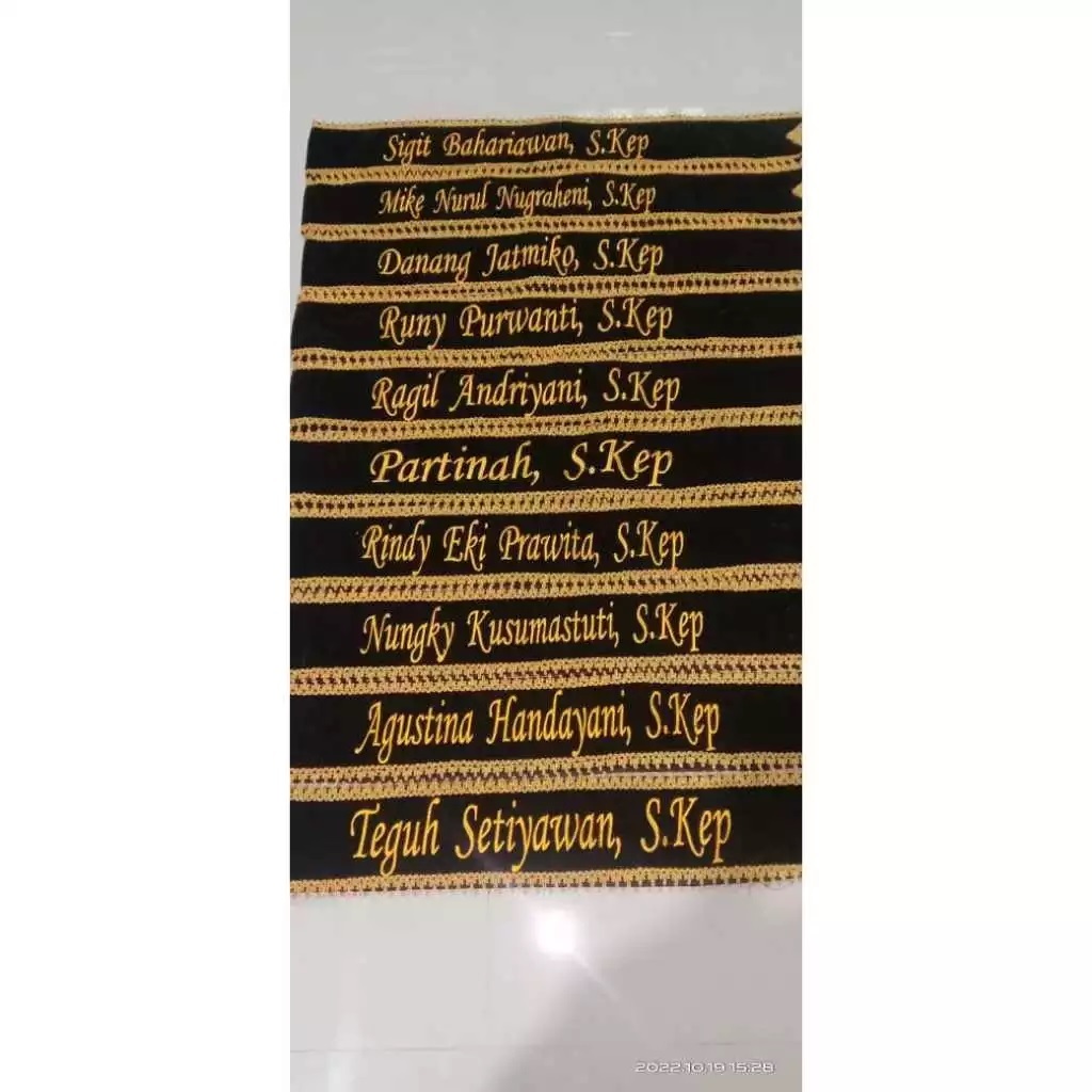 Selempang Wisuda Bludru Bordir - RENDA