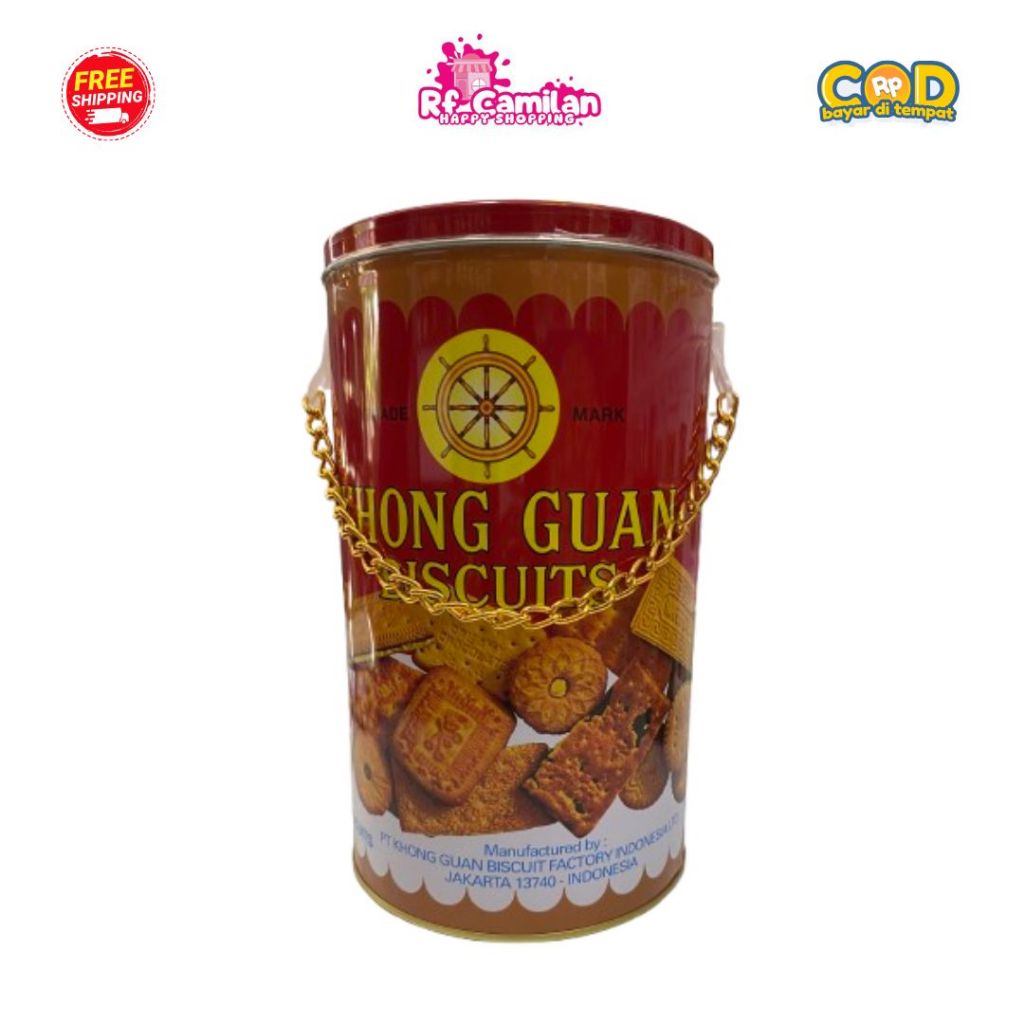 

[RF_Camilan] Khong Guan biskuit Kaleng Bulat Rantai 1kg/1000gr