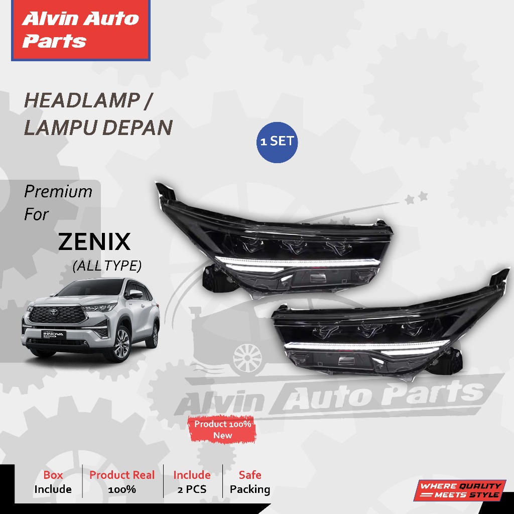 UPGRADE HEADLAMP INNOVA ZENIX / HEADLAMP INNOVA ZENIX / UPGRADE LAMPU ZENIX ALL TYPE