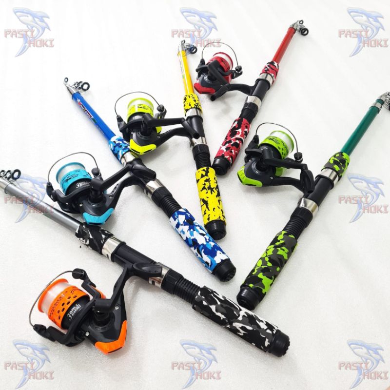 Joran telescopic seahawk 150 + reel seahawk / joran set murah