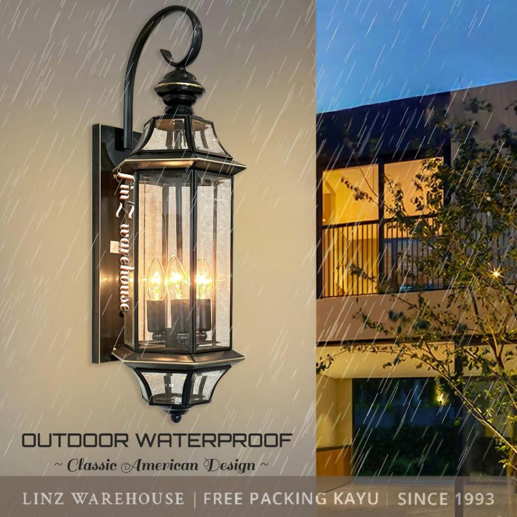 Lampu dinding CLASSIC AMERICAN OUTDOOR WATERPROOF SERIES 15 wall lamp