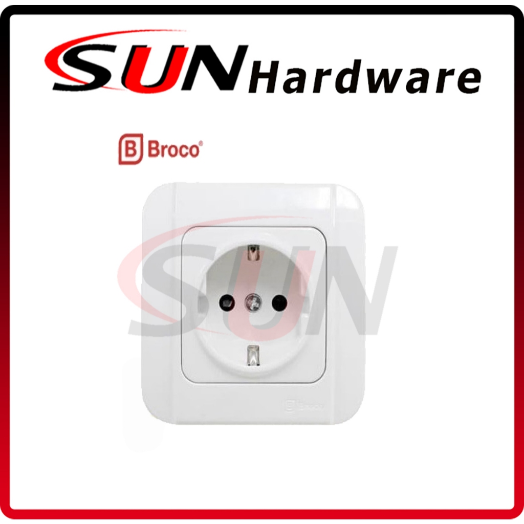 Stop Kontak Listrik Galleo IB Broco Socket Outlet Colokan Tanam Tembok Dinding