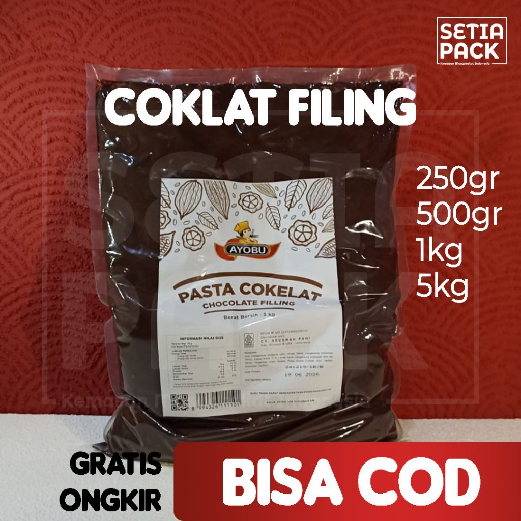 

Selai Filing Filling Coklat Pasta Isian Roti 5kg