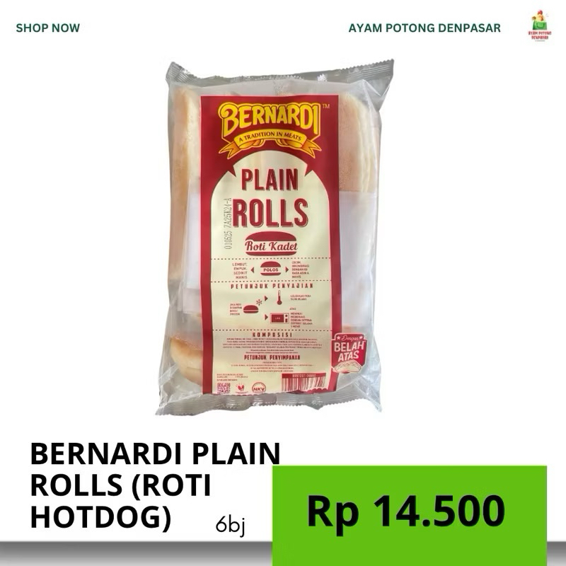 

BERNARDI ROTI HOTDOG ISI 6