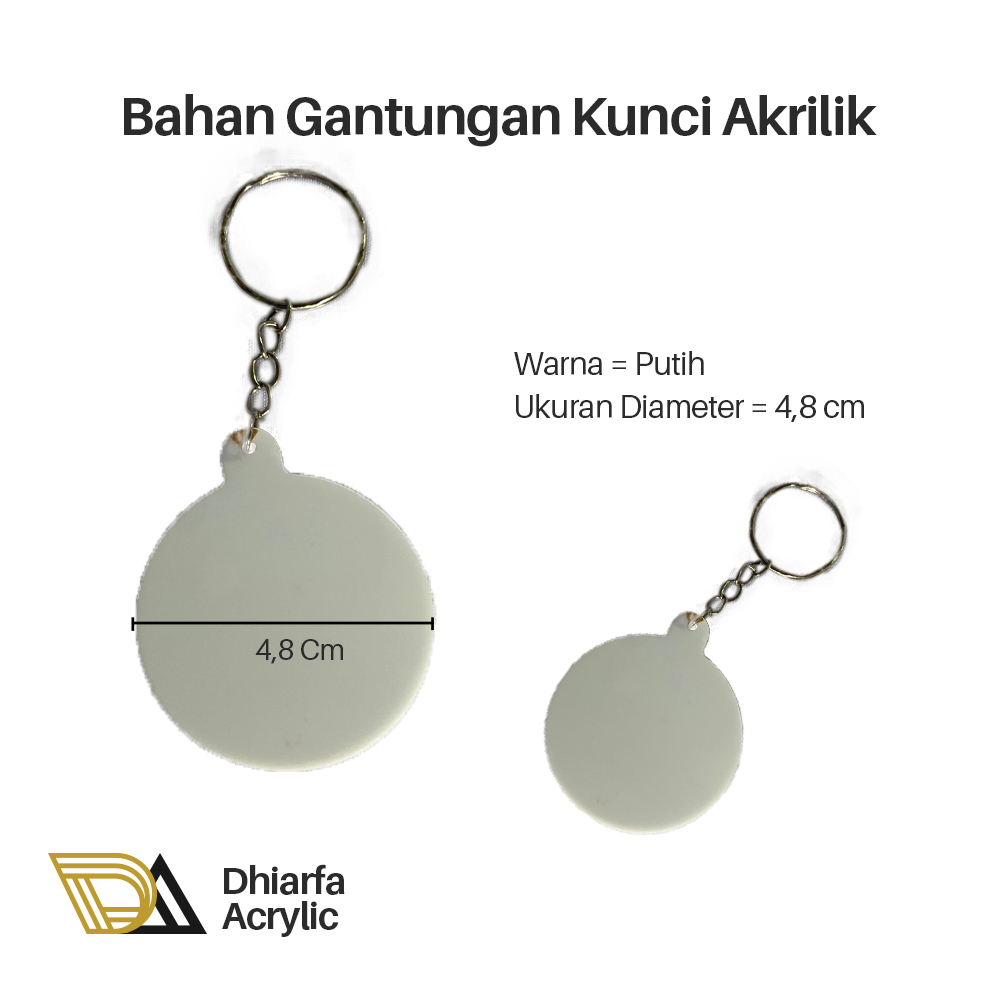 BAHAN GANTUNGAN KUNCI AKRILIK POLOS  - BAHAN GANTUNGAN KUNCI AKRILIK