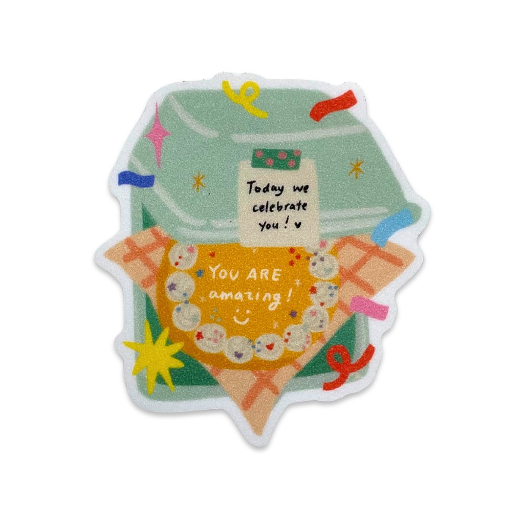 

You Are Amazing Glitter Sticker by Hanna Siahaan - Motivational Quote