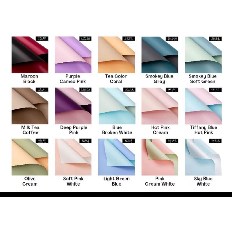 

FLOWER WRAPPING / PLASTIK BUCKET / CELLOPHANE BI COLOR / PAPER WATERPROOF /KERTAS BUKET