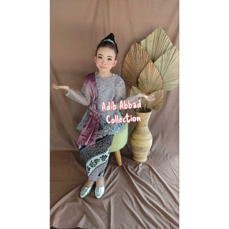 SET KEBAYA MAURA ANAK TK-SD KELAS 1 (ATASAN + ROK)
