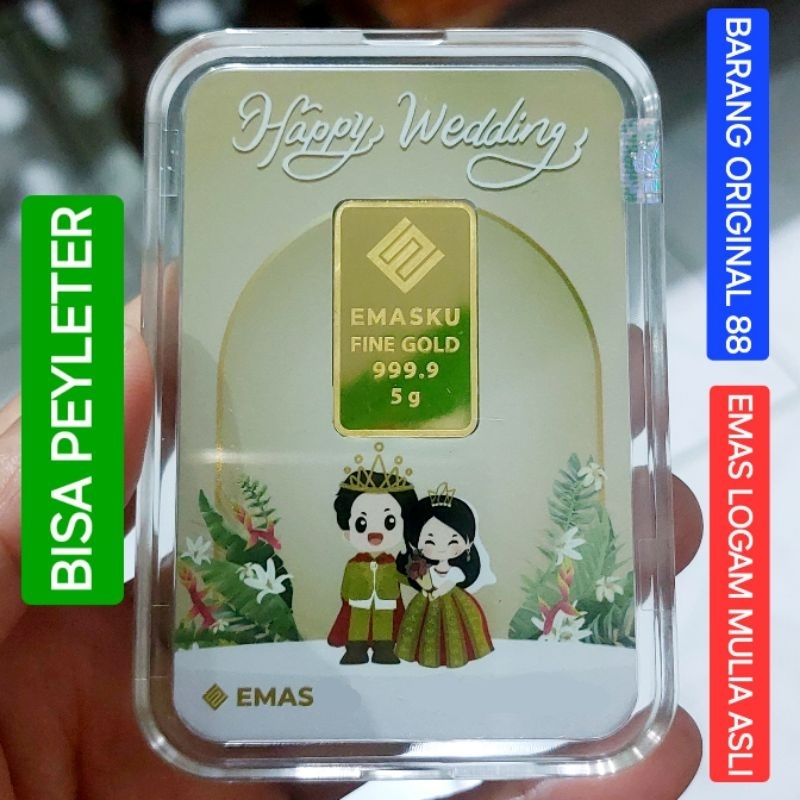 KADO PERNIKAHAN INTERNASIONAL EMAS 5 GRAM ANTAM HADIAH PERKAWINAN INTERNATIONAL GIFT SERIES PREMIUM 