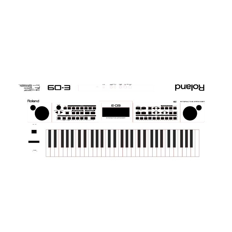 sticker pelindung keyboard musik roland e09