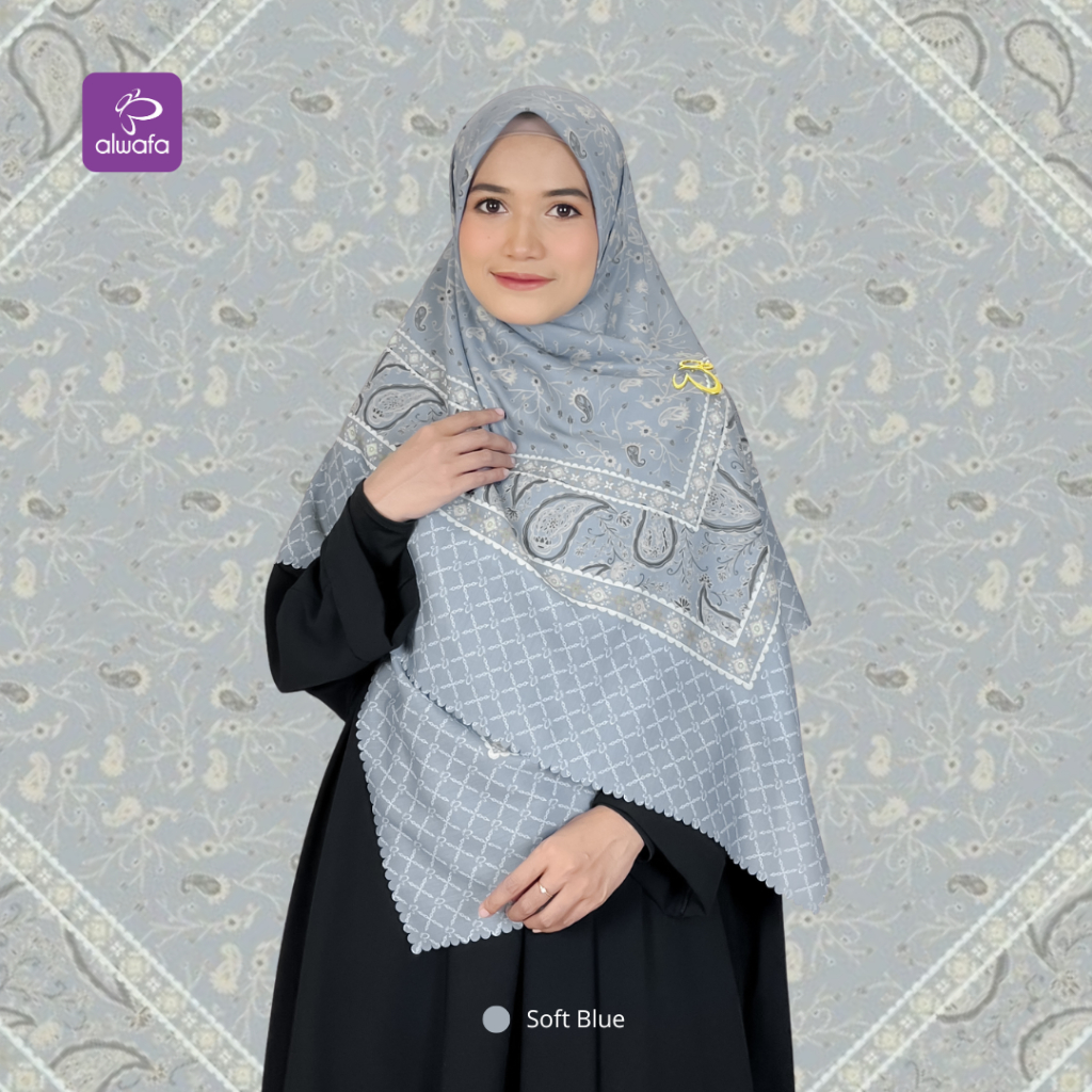 New Ready Kashmir Scarf Alwafa Hijab Bahan Voal Premium Printing
