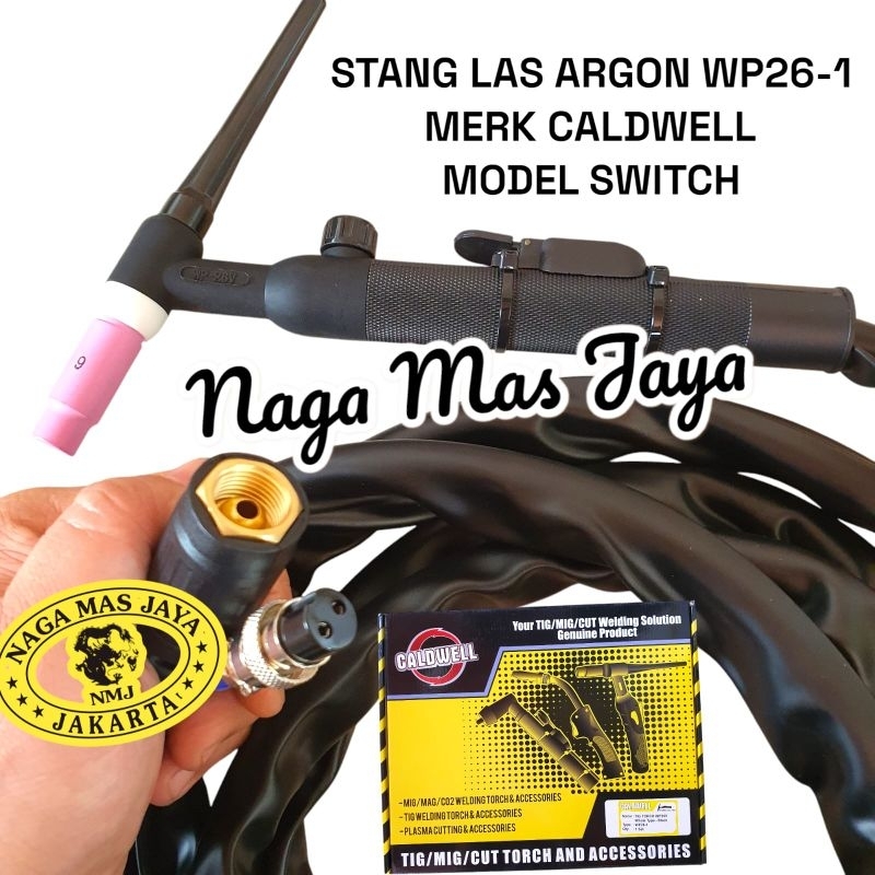 STANG LAS ARGON CALDWELL WP26 WP 26 - 1 / TIG TORCH STANG LAS ARGON WP26 WP26-1 CALDWELL