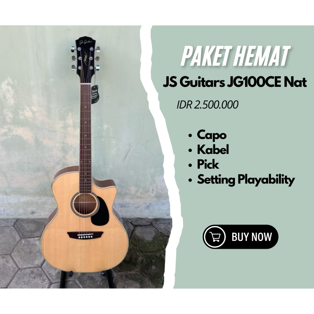 JS Guitars JG100CE Natural