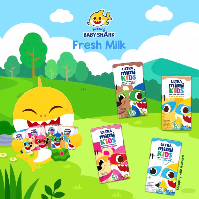 

Ultra Mimi Kids x Pinkfong Baby Shark Fresh Milk / Susu UHT Kotak