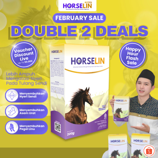 

HORSELIN Susu Kuda Sumbawa 200 Gram 2 Box - Untuk Asam Urat Nyeri Sendi Pegal Linu No 1 di Indonesia