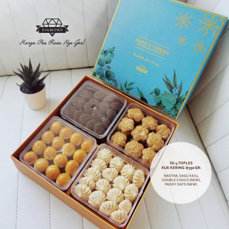 

Kue Kering Hampers Lebaran Premium Exclusive Diamond - Festive Edition 350gram
