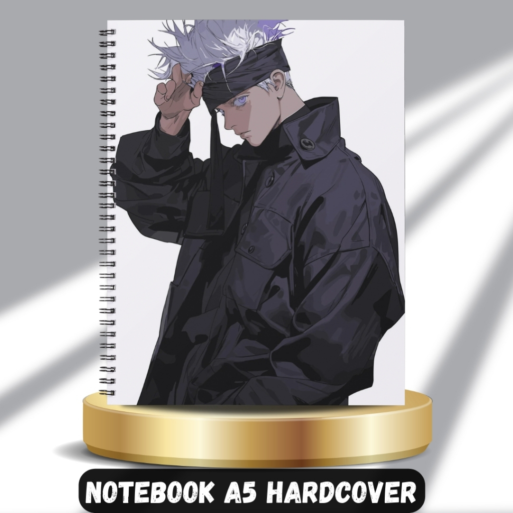 NOTE BOOK  BUKU TULIS GOJO SATORU X MIKASA ANIME HARDCOVER A5 100 HALAMAN