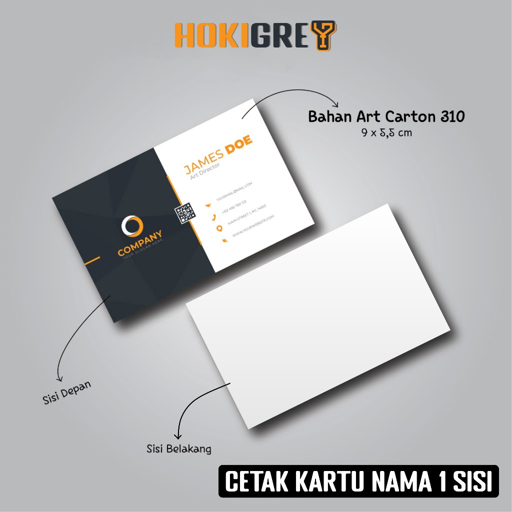 

Cetak Kartu Nama 1 Sisi dengan Bahan Kertas Art Carton 310 gsm