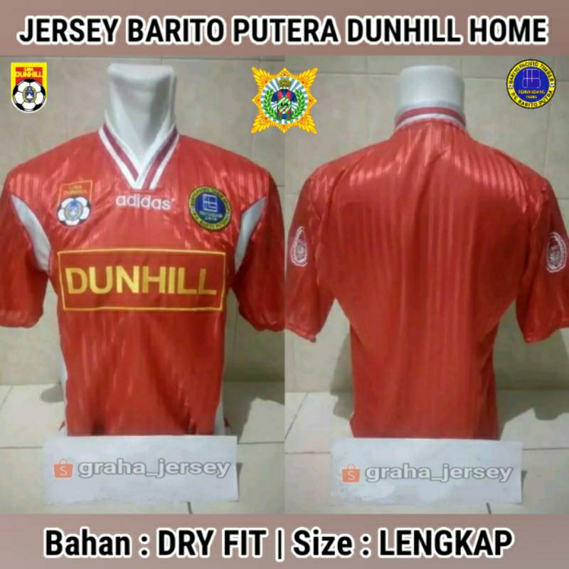 Jersey BARITO PUTERA Home 1994 - 1995 Merah Full PRINTING atau BORDIR Retro REMAKE Lokal