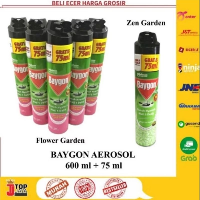 Baygon obat nyamuk semprot jumbo 600ml + 75ml