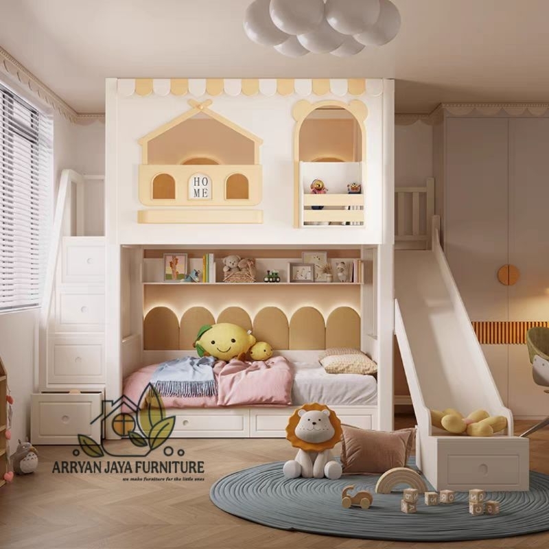 tempat tidur tingkat anak, ranjang susun, kasur tingkat, bunkbed, ranjang tingkat, dipan tingkat