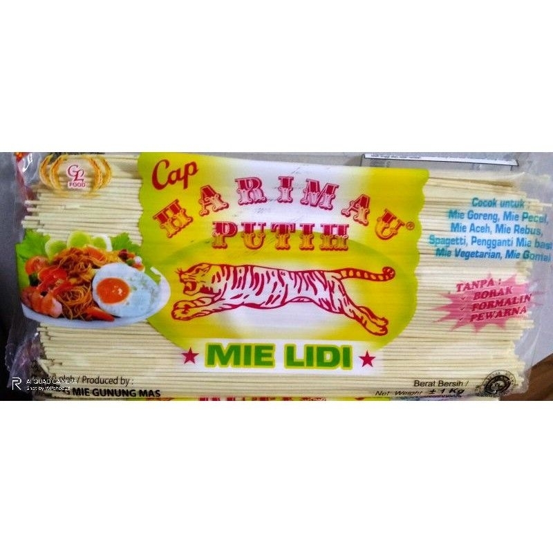 

MIE LIDI MIE GOMAK MEDAN CAP HARIMAU (PUTIH)