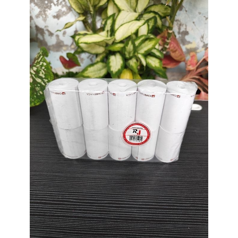 

Kertas Struk Thermal berlogo cimb Niaga 57x30mm Paket 10 roll