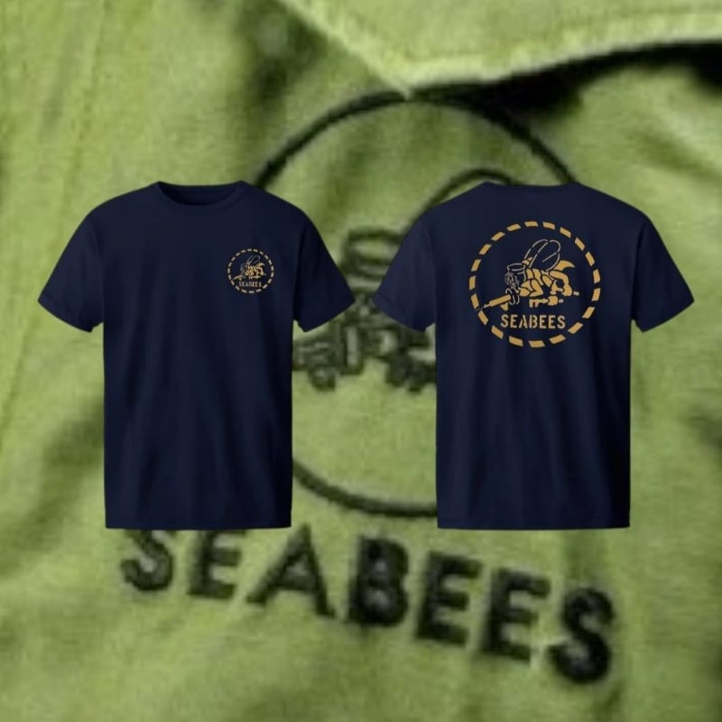 Kaos US ARMY T Shirt Military Design US NAVY SEABEES DIVISION"