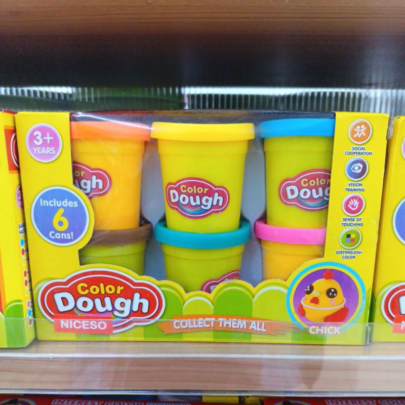Color Dough, Clay,  Lilin Plastisin (6pcs)