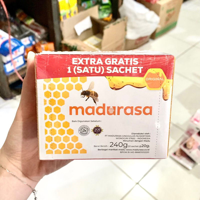 

Madu Rasa Madu cair sachet box isi 12 extra 1