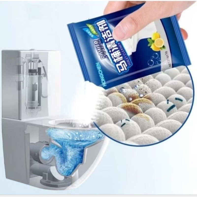 Bubuk Pembersih Toilet (3 Pcs) Sabun Bubuk Pembersih Closet Kamar Mandi