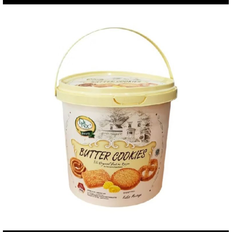 

biskuit butter cookis denex kemasan ember