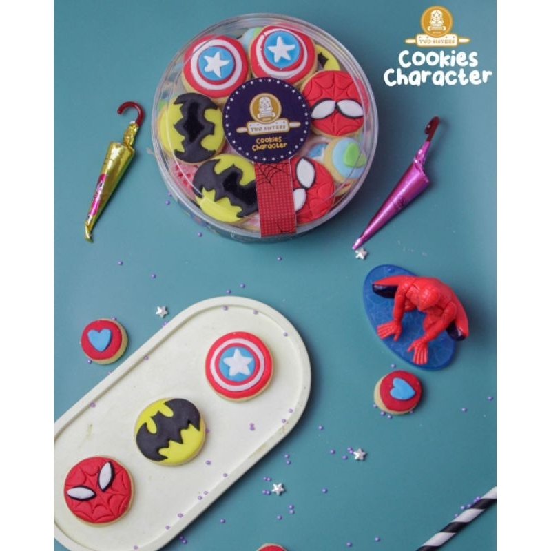 

Ina Cookies karakter Superhero kue kering premium