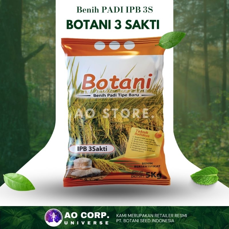 Benih Padi IPB 3S "BOTANI IPB 3 SAKTI" 5 Kg | BENIH BERLABEL