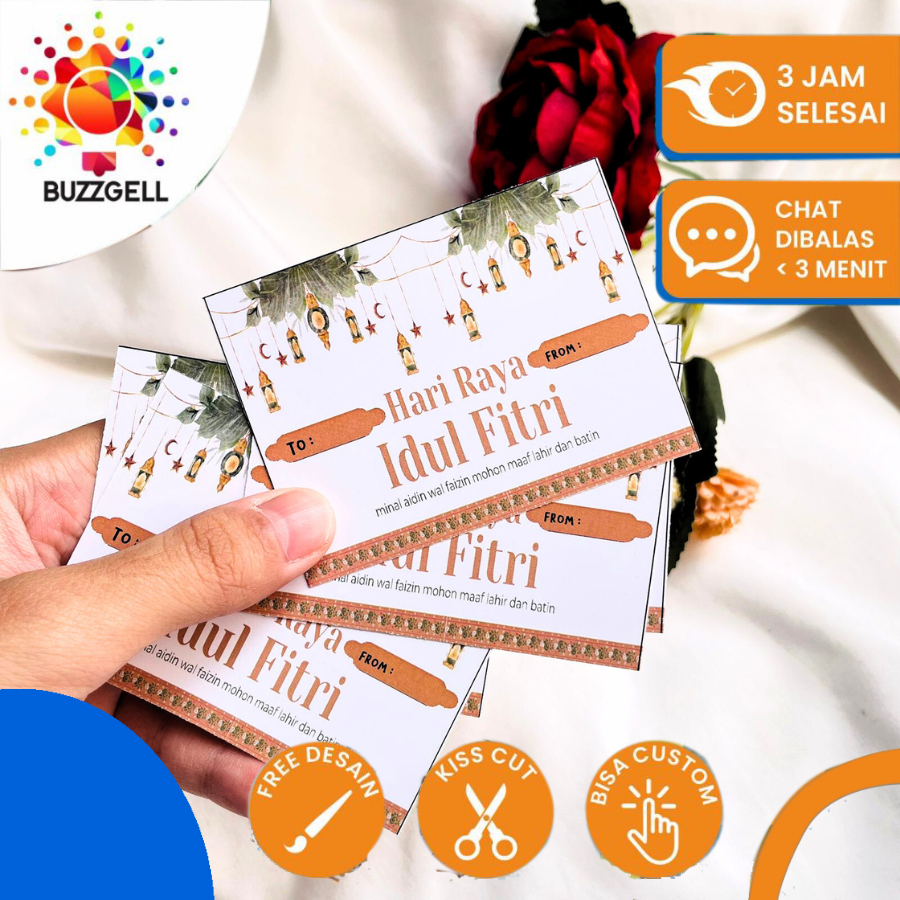 

Buzzgell Cetak Kartu Ucapan Selamat Lebaran Greeting Card Idul Fitri Thank You Ap260 Free Desain