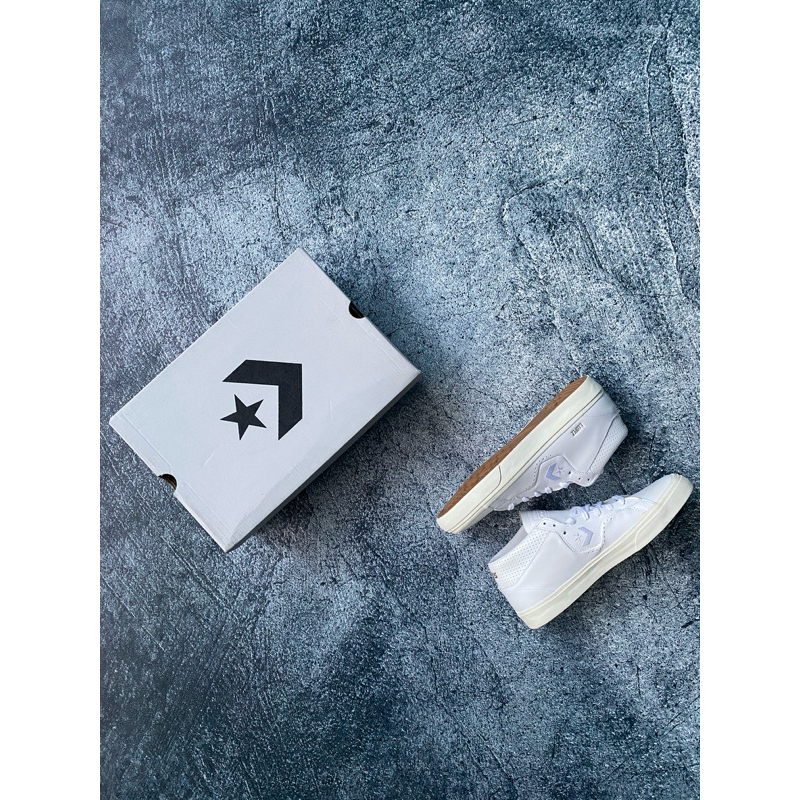 Converse Louie Lopez Mid Leather Sneakers - White