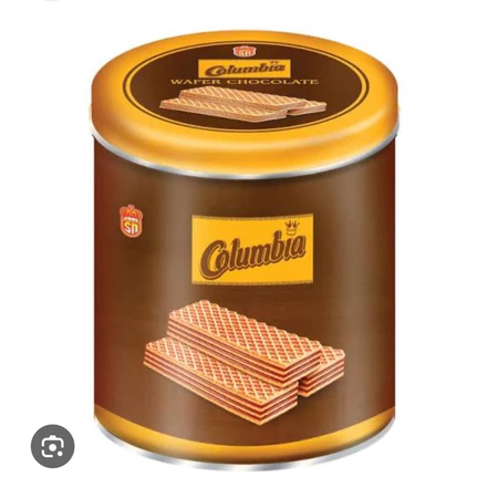 

TBMO WAFER KRIM RASA COKLAT COLUMBIA KALENG 270GR/ WAFER KRIM COLUMBIA CHOCOLATE TIN 270GR