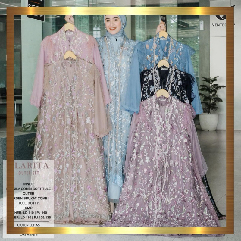DIERA - CLARITA MAXY SET OUTER BRUKAT PREMIUM Original Product By VENTEDAILY✔ | GAMIS MUSLIMAH TERBA