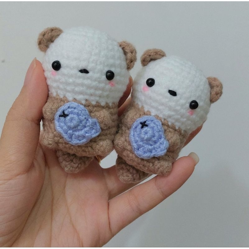(Ready) Amigurumi Gantungan kunci Otter