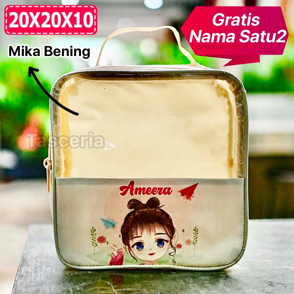 

Tas Hampers Ultah Anak Mika Motif Cibi Girl Cute Custom
