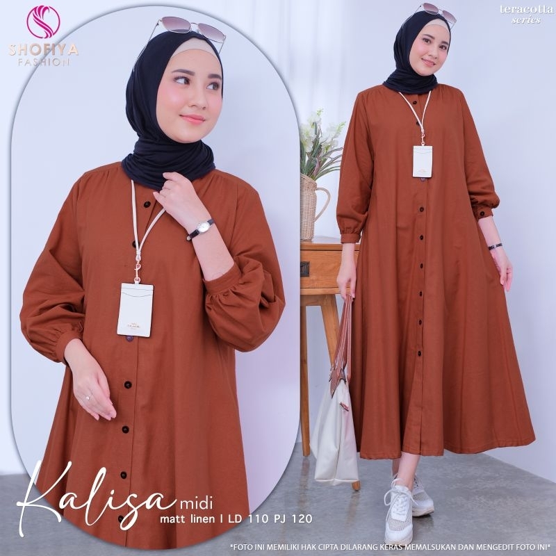 GAMIS KALISA MIDI DRESS ORIGINAL SHOFIYA SFS