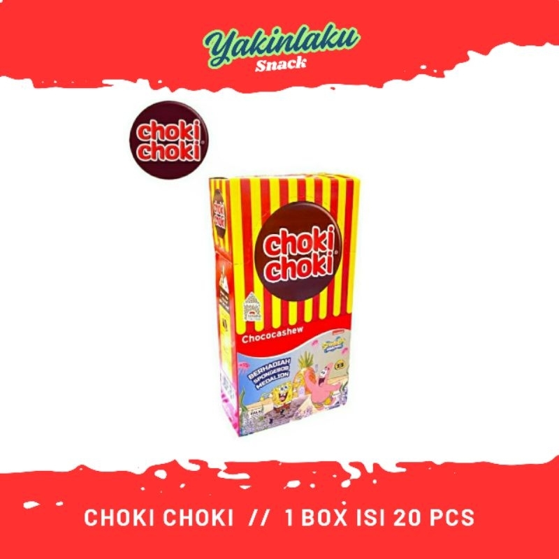 

Choki Choki Chococashew 1Box isi 20x9gr Berat bersih 180g harga Tertera Per 1Box